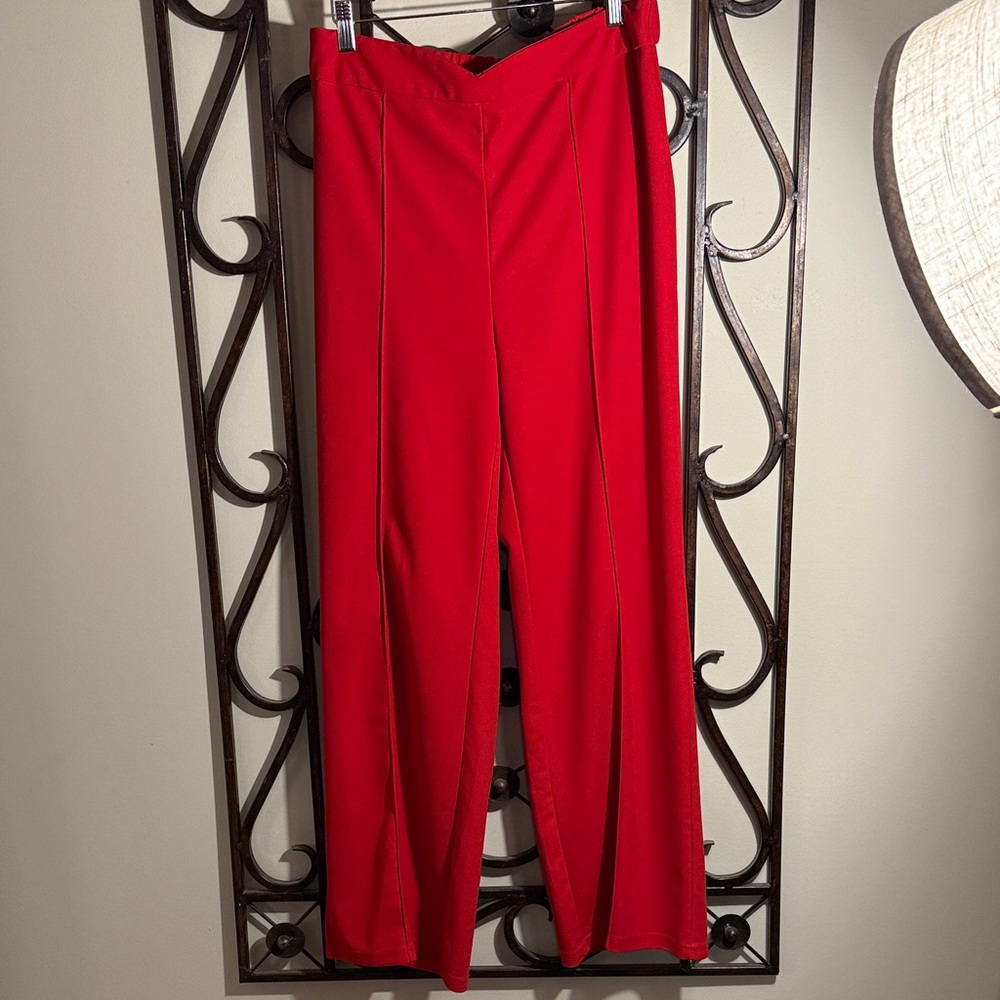 Red Women's Dress Pants - XL